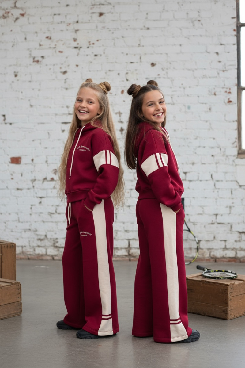 Komplet ocieplany bluza i spodnie Club Raquette Bordo