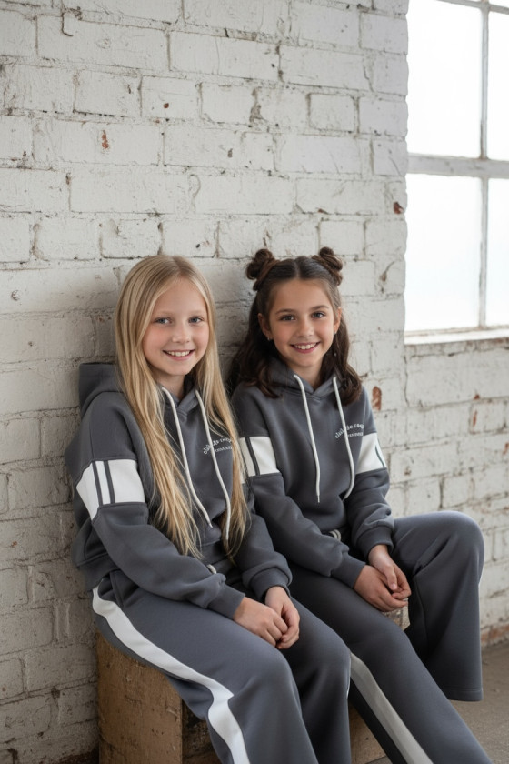 Komplet ocieplany bluza i spodnie Club Racuette Szary