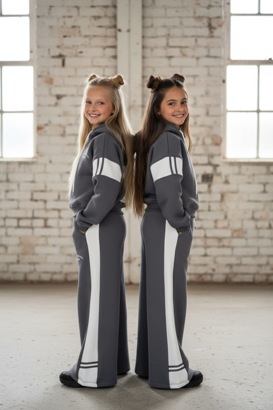 Komplet ocieplany bluza i spodnie Club Racuette Szary