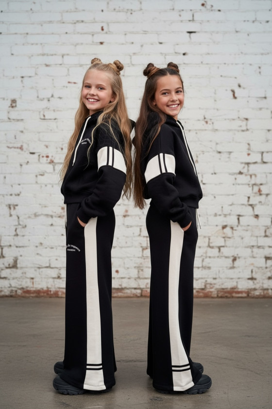 Komplet ocieplany bluza i spodnie Club Raquett Czarny