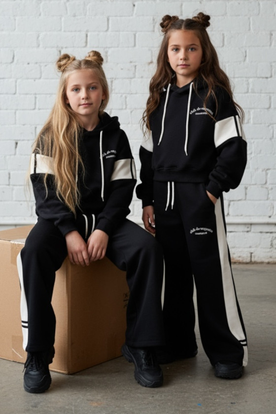 Komplet ocieplany bluza i spodnie Club Raquett Czarny