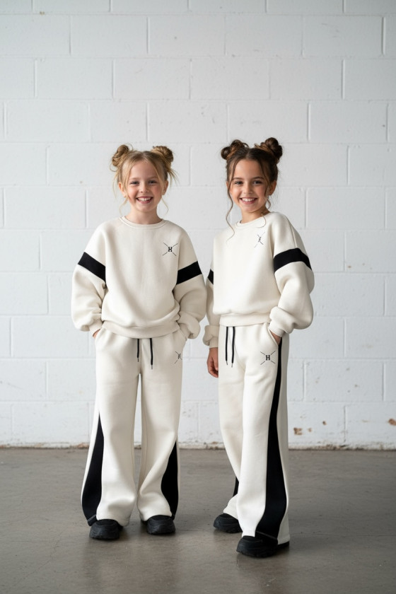 Komplet ocieplany dla dziewczynki Hanna ECRU