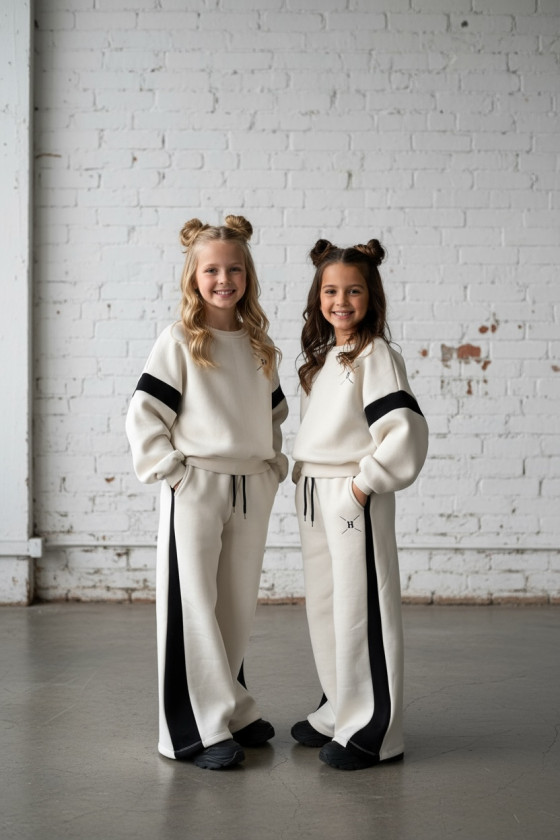 Komplet ocieplany dla dziewczynki Hanna ECRU