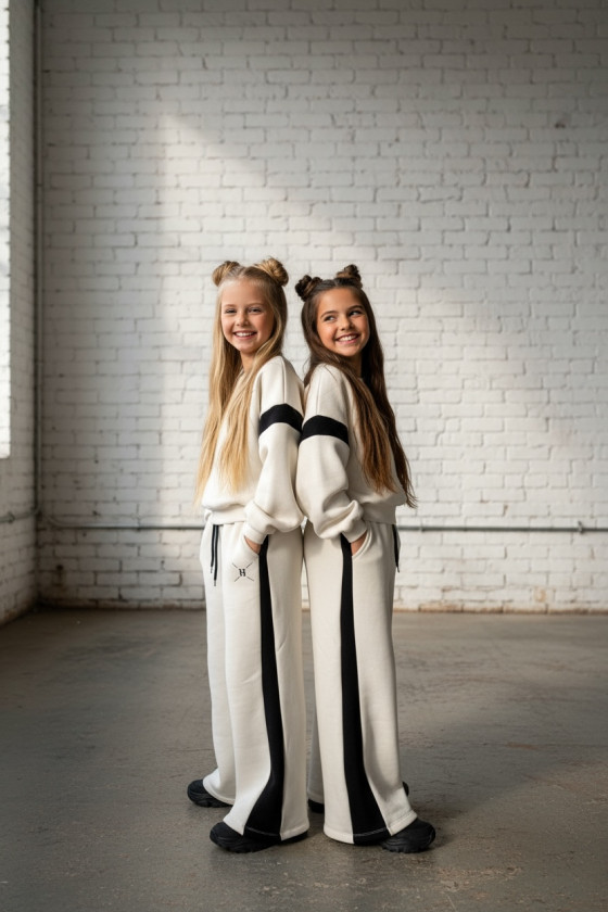 Komplet ocieplany dla dziewczynki Hanna ECRU