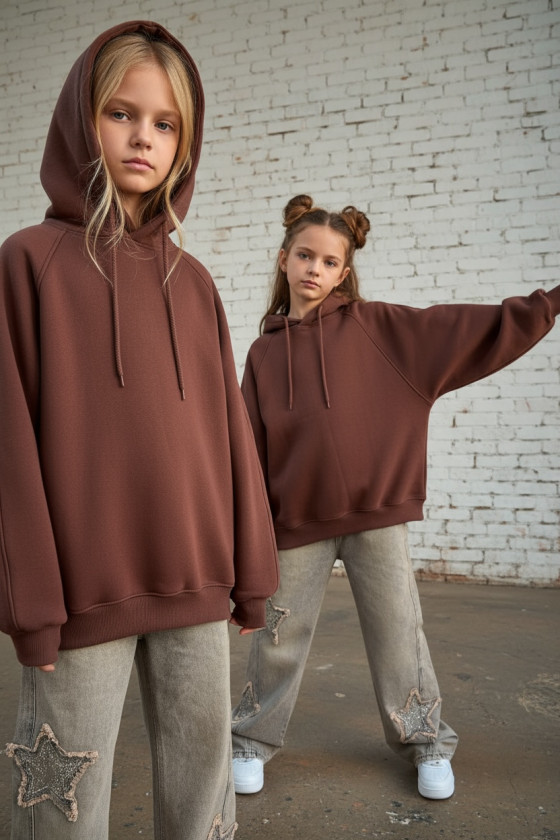 Bluza dla dziewczynki Milla Brązowa