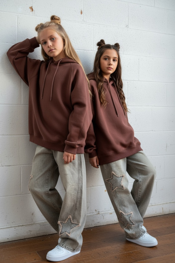 Bluza dla dziewczynki Milla Brązowa