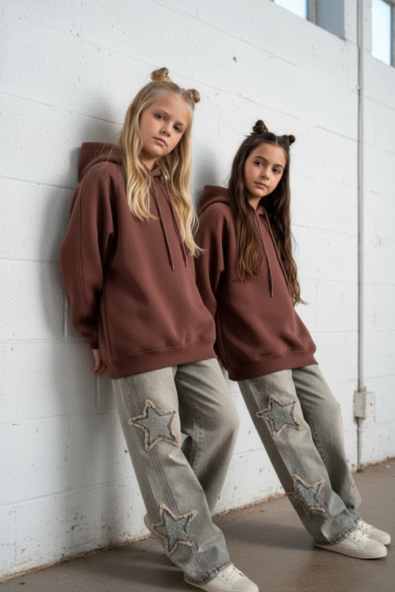 Bluza dla dziewczynki Milla Brązowa