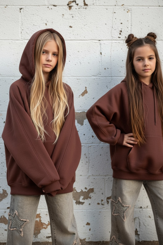 Bluza dla dziewczynki Milla Brązowa