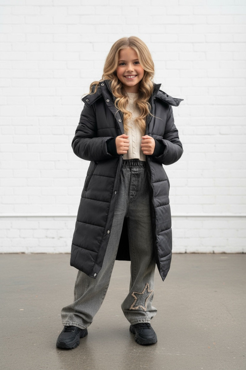 Płaszcz zimowy dziewczęcy