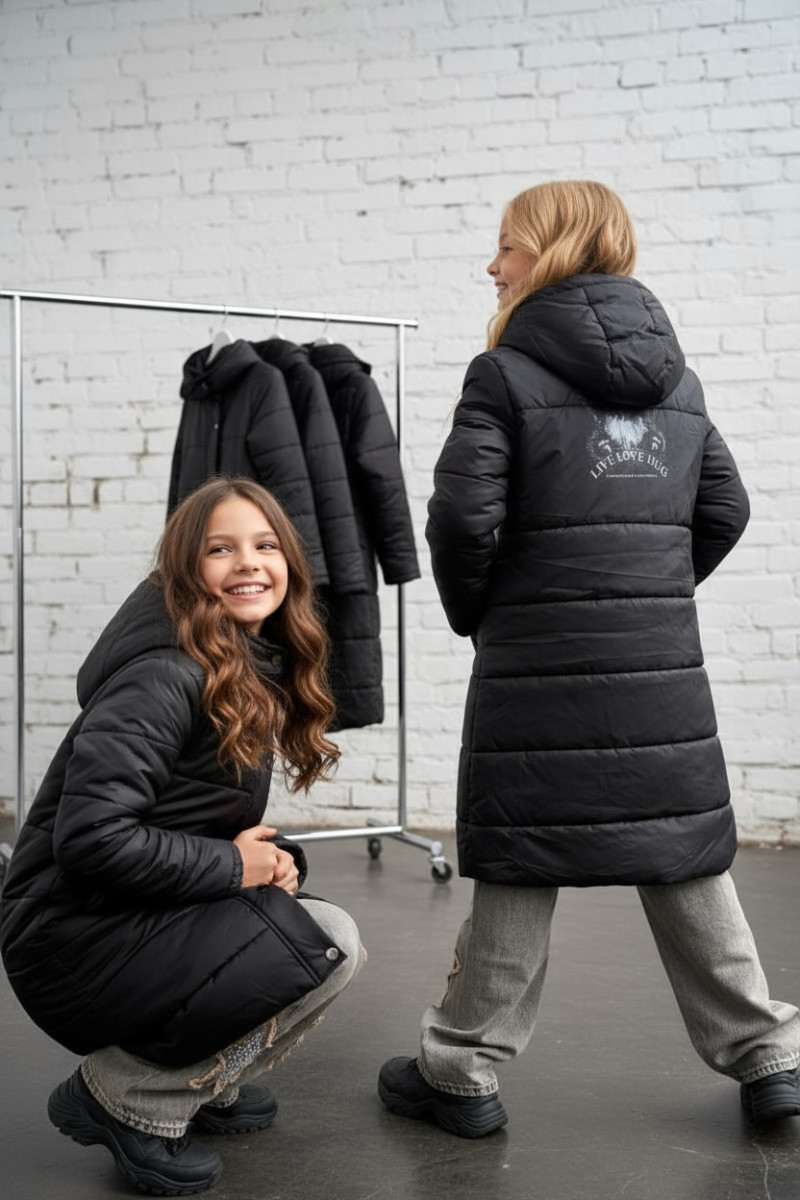 Płaszcz zimowy dziewczęcy