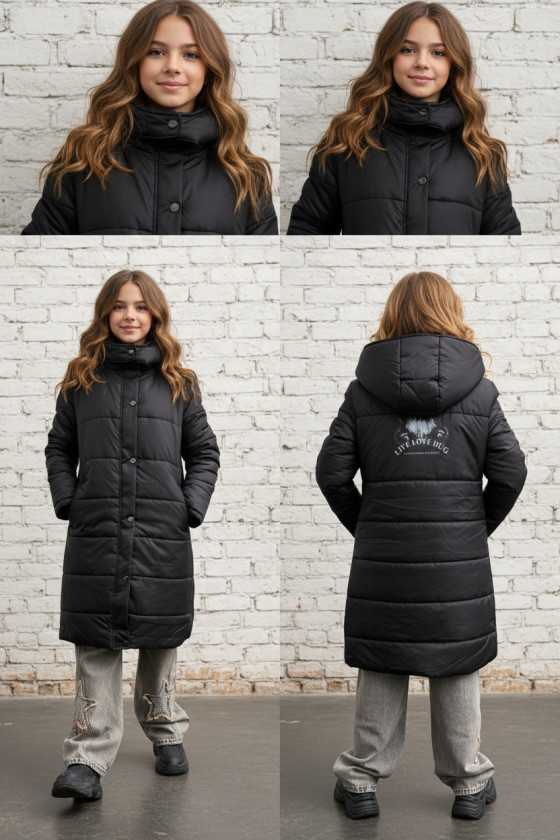 Płaszcz zimowy dziewczęcy