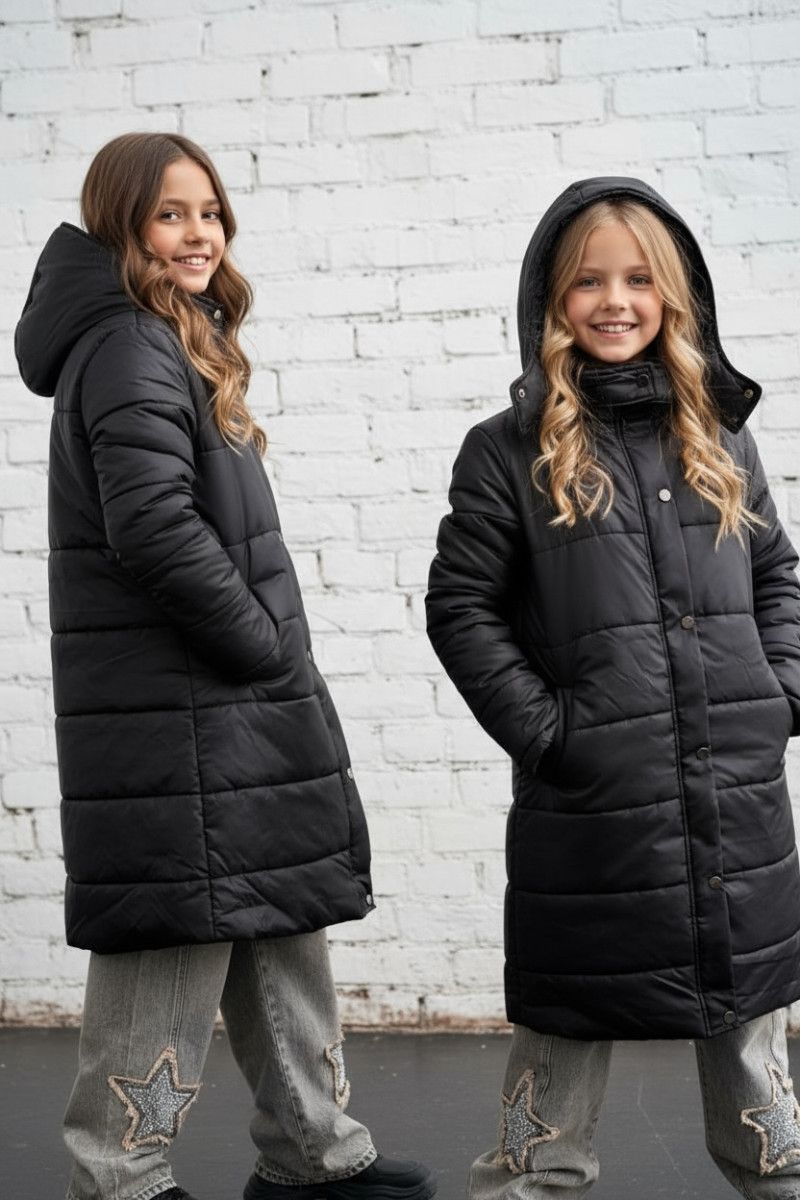 Płaszcz zimowy dziewczęcy