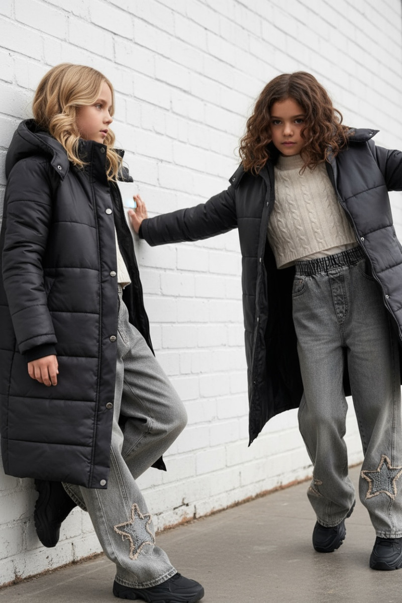 Płaszcz zimowy dziewczęcy