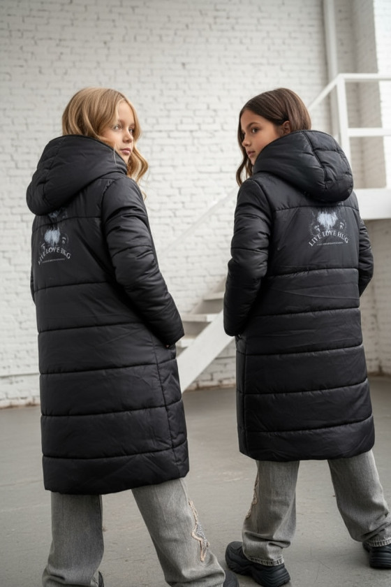 Płaszcz zimowy dziewczęcy