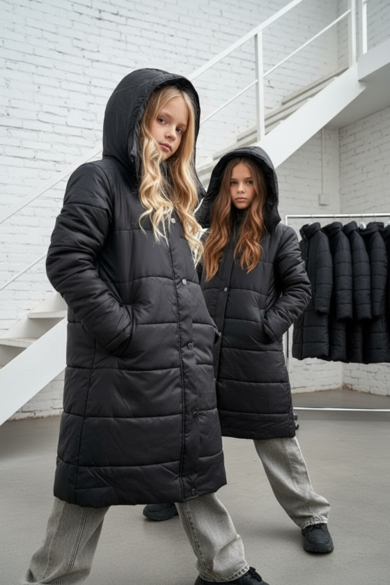 Płaszcz zimowy dziewczęcy