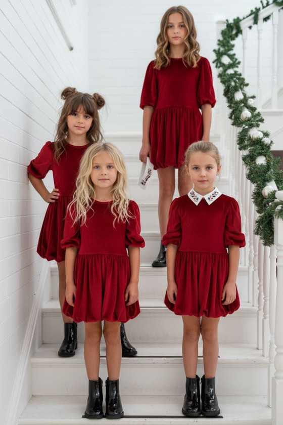 Sukienka z kołnierzykiem Anaztazja Czerwona