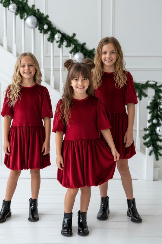 Sukienka z kołnierzykiem Anaztazja Czerwona