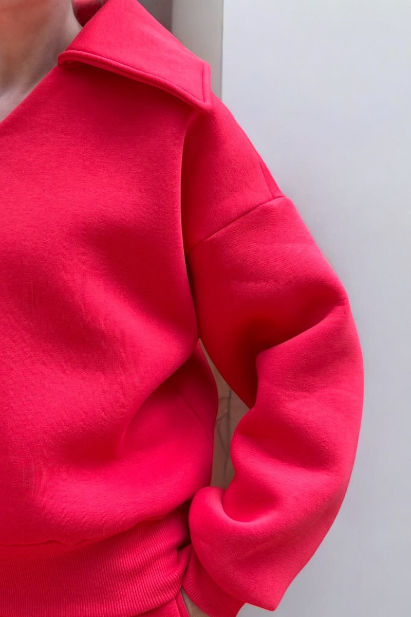 Komplet ocieplany bluza i spodnie Kołnierz Malina Komplet ocieplany bluza i spodnie Kołnierz Malina