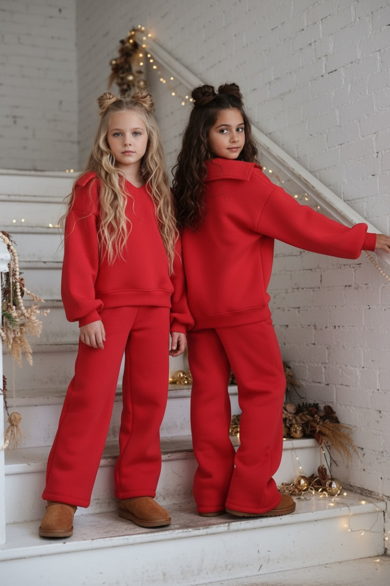 Komplet ocieplany bluza i spodnie Kołnierz Malina Komplet ocieplany bluza i spodnie Kołnierz Malina