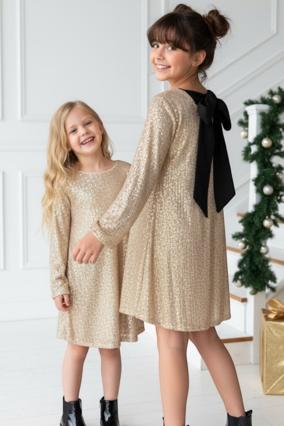 Sukienka dla dziewczynki Kokarda Złota