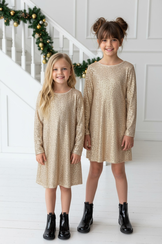 Sukienka dla dziewczynki Kokarda Złota