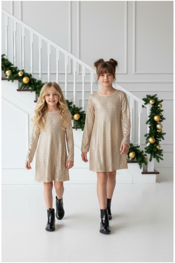 Sukienka dla dziewczynki Kokarda Złota