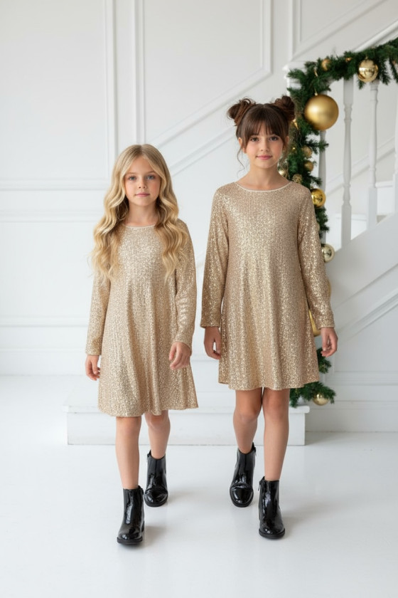 Sukienka dla dziewczynki Kokarda Złota