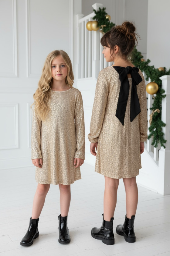 Sukienka dla dziewczynki Kokarda Złota