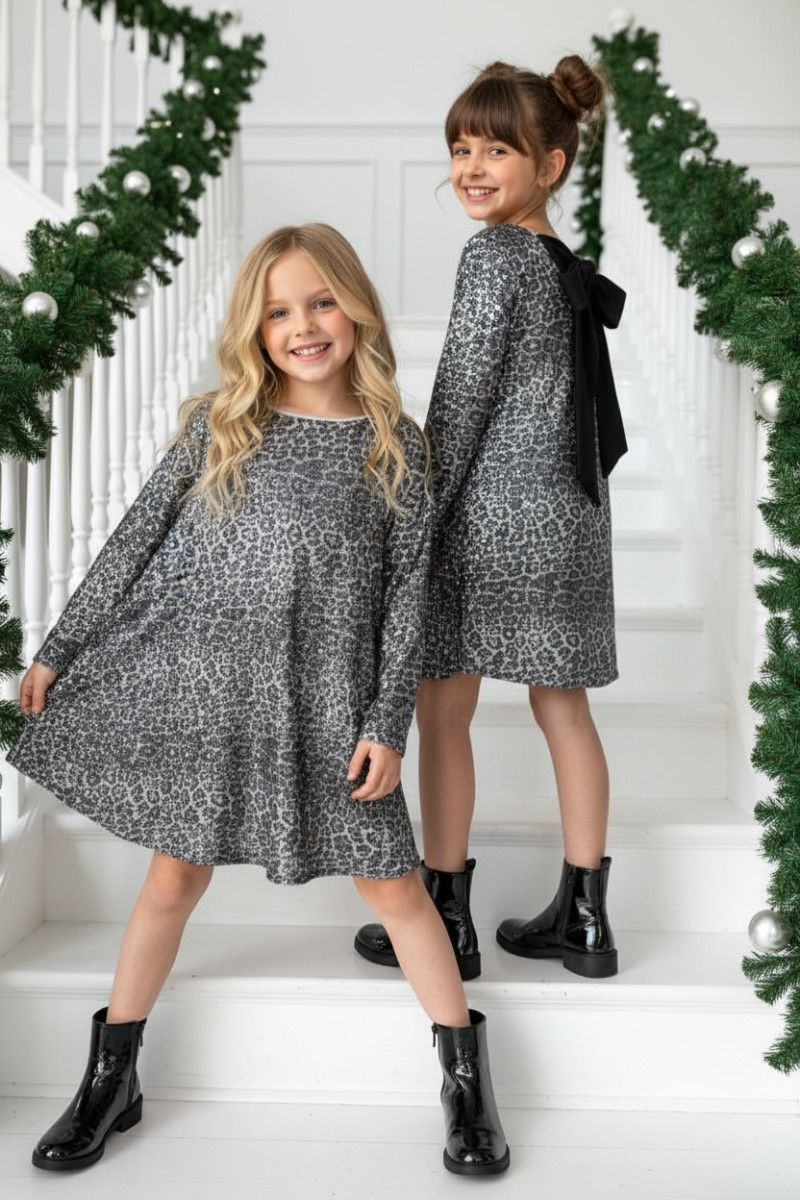 Sukienka dla dziewczynki Kokarda Panterka Sukienka dla dziewczynki Kokarda Panterka