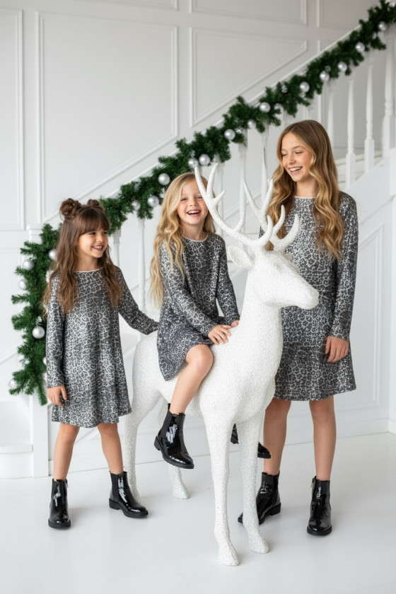 Sukienka dla dziewczynki Kokarda Panterka Sukienka dla dziewczynki Kokarda Panterka