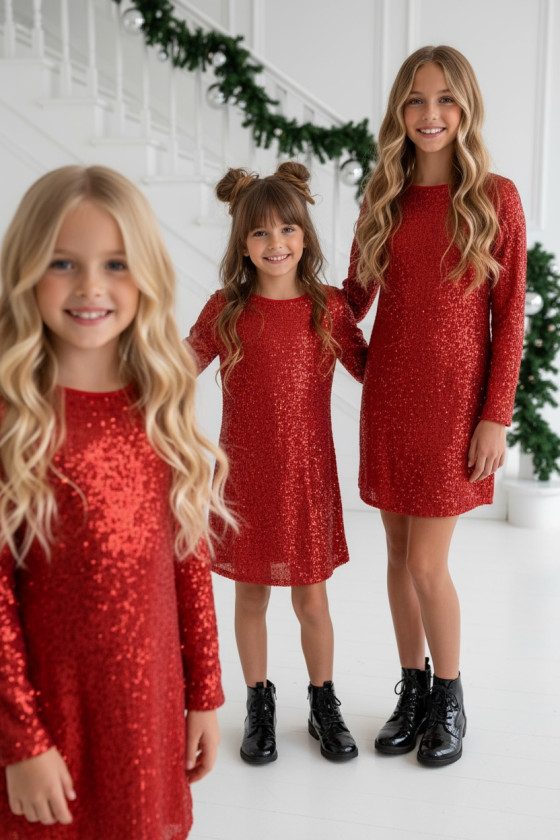 Sukienka dla dziewczynki Kokarda Czerwona Sukienka dla dziewczynki Kokarda Czerwona