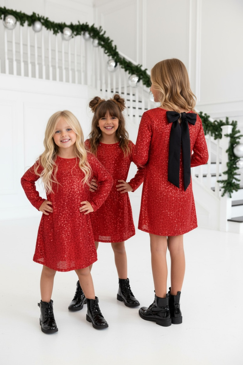 Sukienka dla dziewczynki Kokarda Czerwona Sukienka dla dziewczynki Kokarda Czerwona