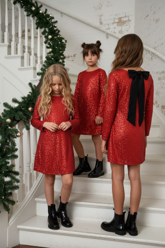 Sukienka dla dziewczynki Kokarda Czerwona