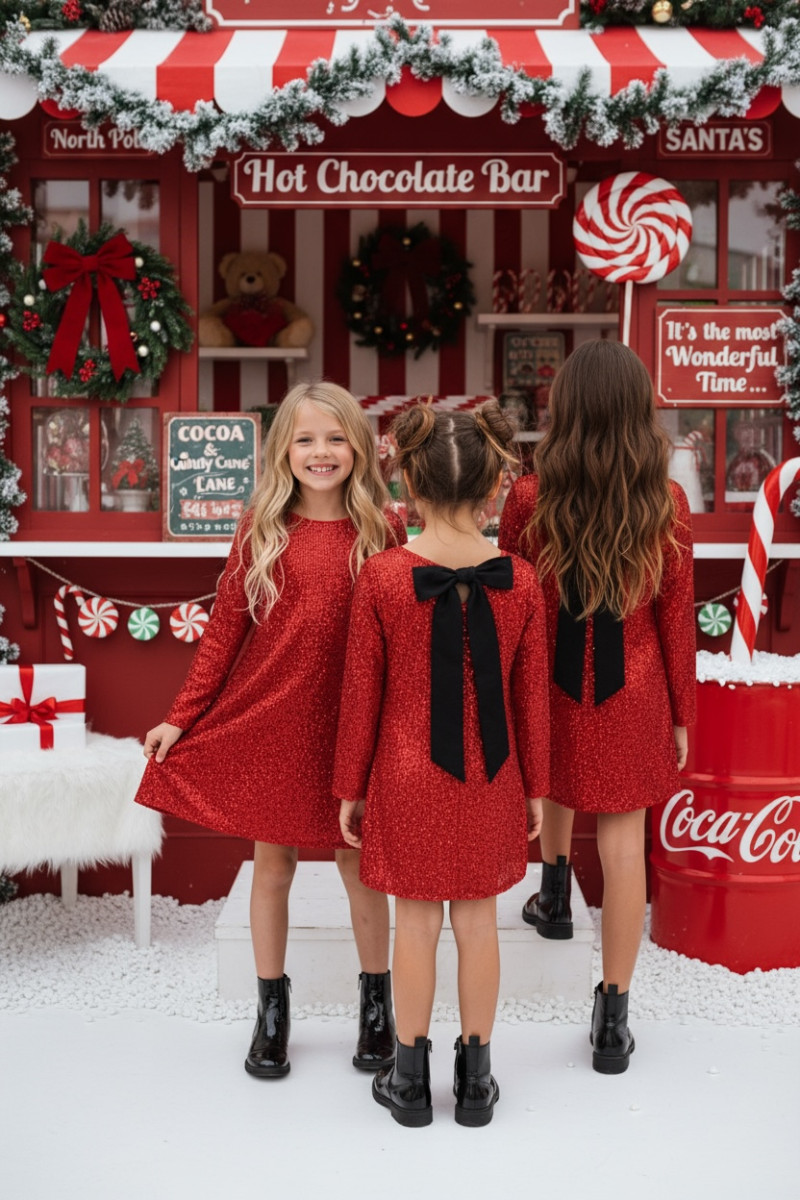 Sukienka dla dziewczynki Kokarda Czerwona