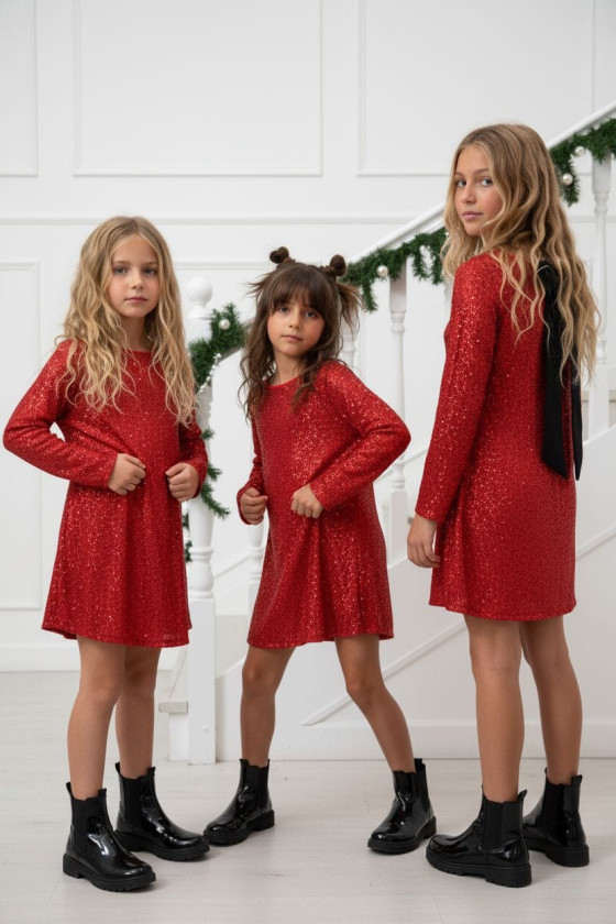 Sukienka dla dziewczynki Kokarda Czerwona