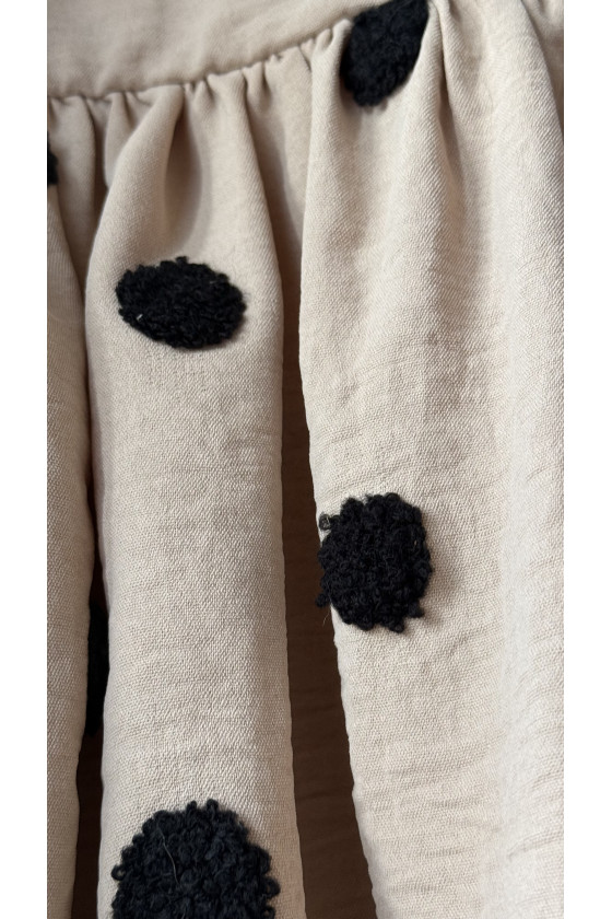 Sukienka dla dziewczynki Groszki Beżowa