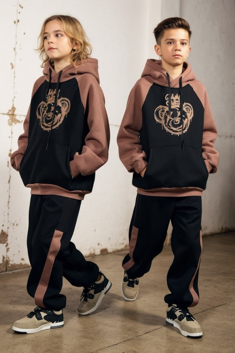 komplet dresowy ocieplany bluza i spodnie dres bawełniany bluza bawełna bluza ocieplana sówka sklep odzież dziecięca