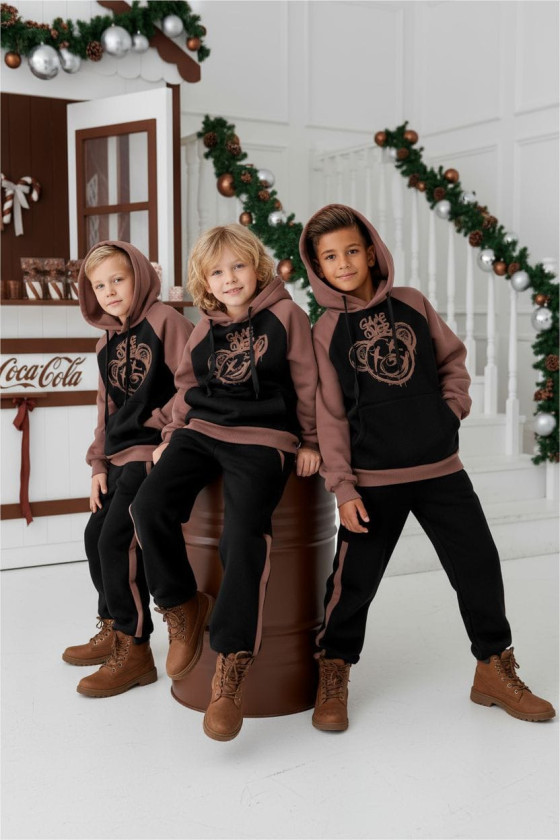 komplet dresowy ocieplany bluza i spodnie dres bawełniany bluza bawełna bluza ocieplana sówka sklep odzież dziecięca