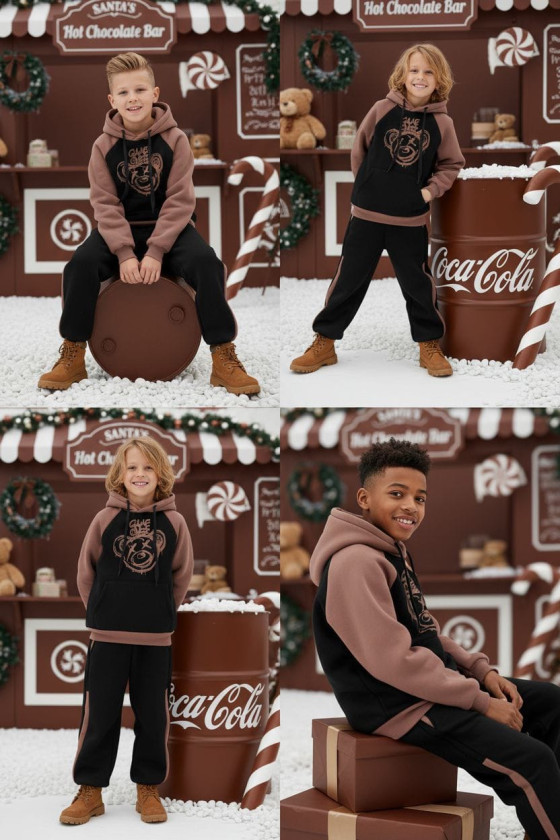 komplet dresowy ocieplany bluza i spodnie dres bawełniany bluza bawełna bluza ocieplana sówka sklep odzież dziecięca