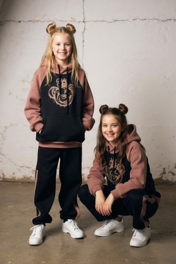 komplet dresowy ocieplany bluza i spodnie dres bawełniany bluza bawełna bluza ocieplana sówka sklep odzież dziecięca