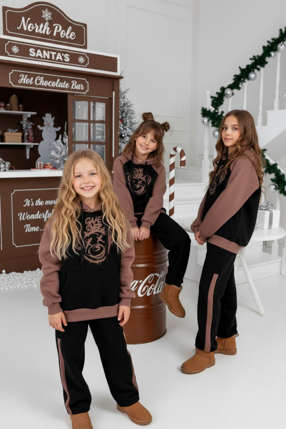 komplet dresowy ocieplany bluza i spodnie dres bawełniany bluza bawełna bluza ocieplana sówka sklep odzież dziecięca