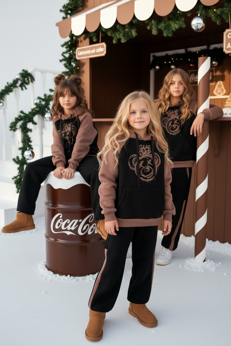 komplet dresowy ocieplany bluza i spodnie dres bawełniany bluza bawełna bluza ocieplana sówka sklep odzież dziecięca