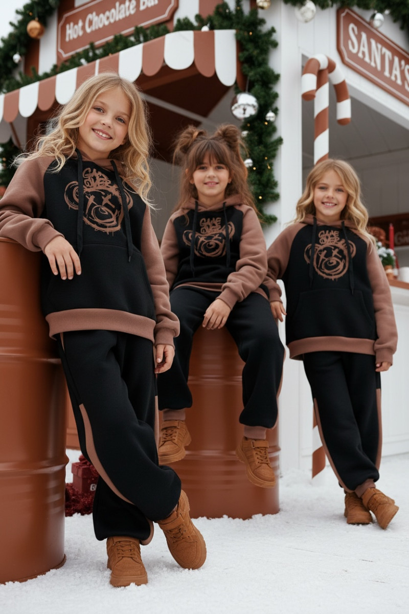 komplet dresowy ocieplany bluza i spodnie dres bawełniany bluza bawełna bluza ocieplana sówka sklep odzież dziecięca