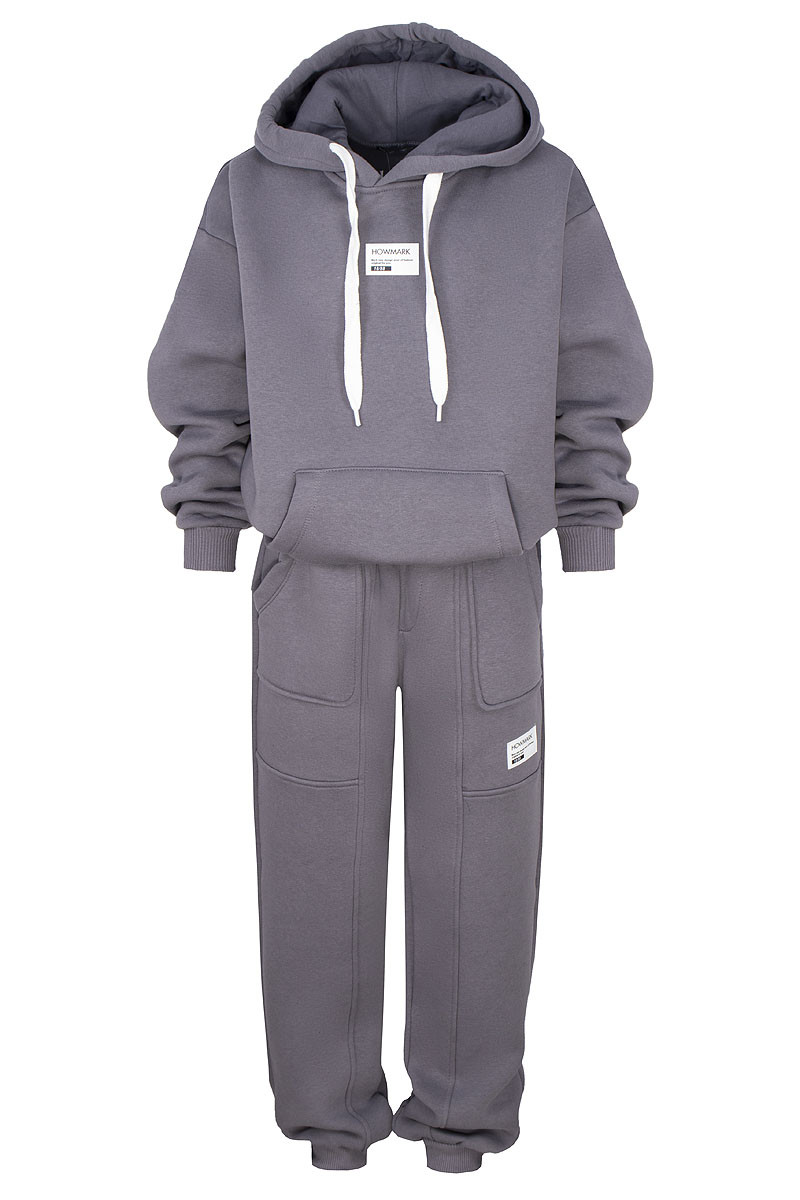 Komplet unisex szary jesień zima odzież dziecięca Sówka