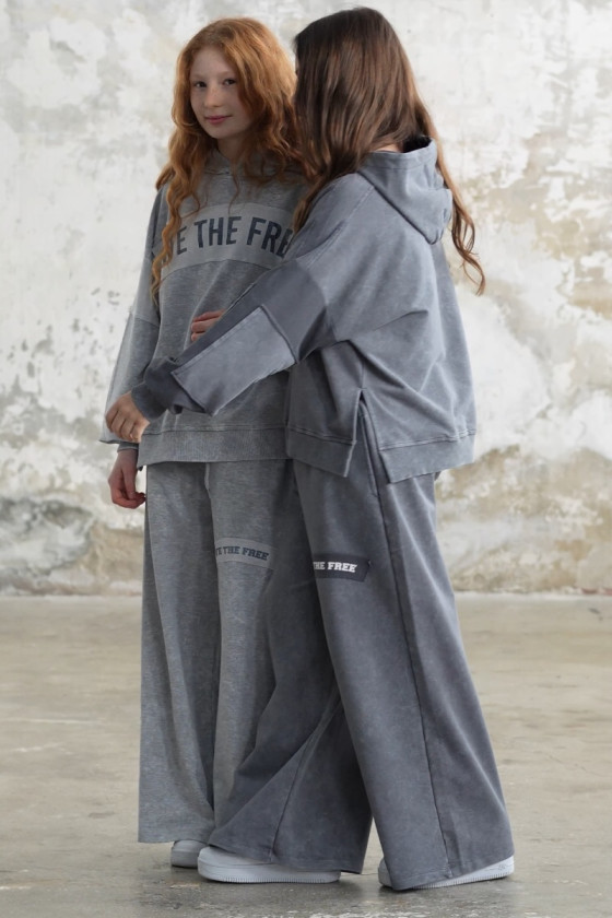 Komplet We The Free ciemny szary