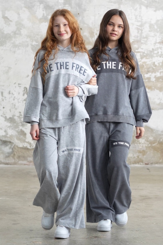 Komplet We The Free ciemny szary