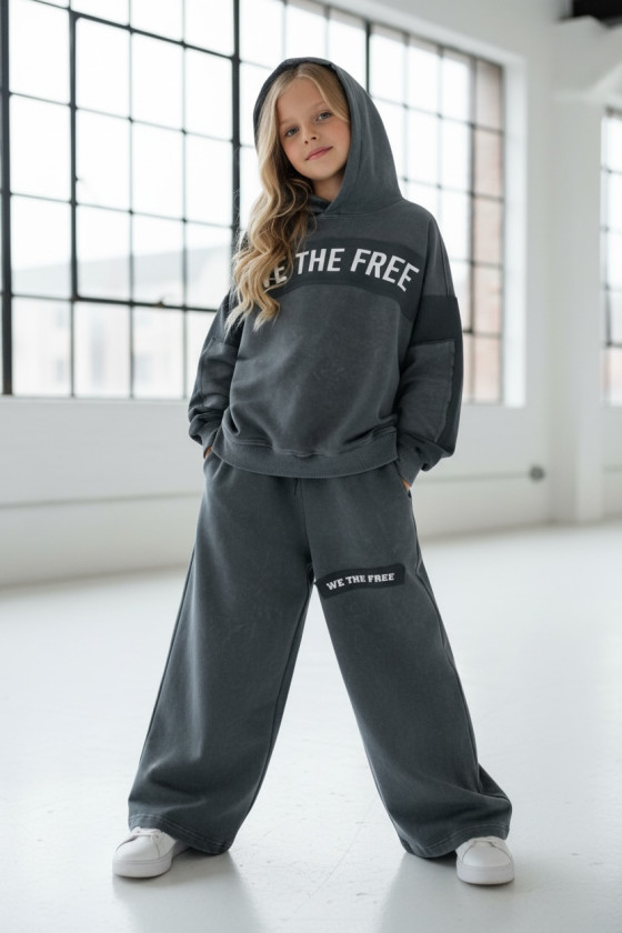 Komplet We The Free ciemny szary