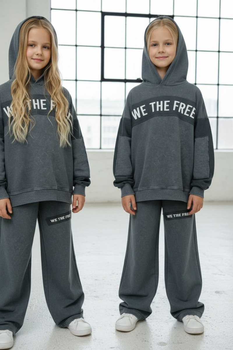 Komplet We The Free ciemny szary