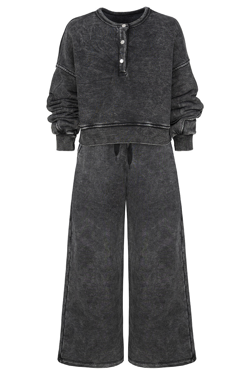 dres sportowy dla dziewczynki dres casualowy komplet spodnie szerokie nogawki komplet bawełniany nastolatki sówka sklep moda tee