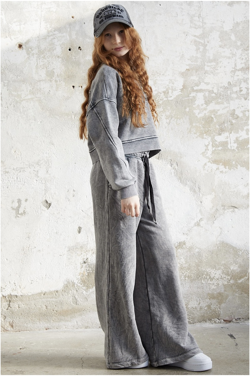 dres sportowy dla dziewczynki dres casualowy komplet spodnie szerokie nogawki komplet bawełniany nastolatki sówka sklep moda tee